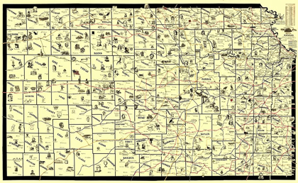 Picture of KANSAS RAILROAD ROUTES - MCEWEN 1897