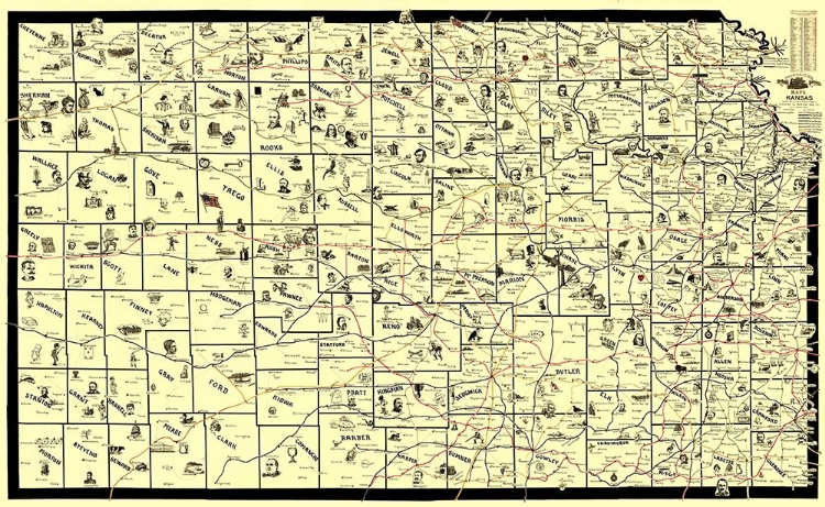 Picture of KANSAS RAILROAD ROUTES - MCEWEN 1897