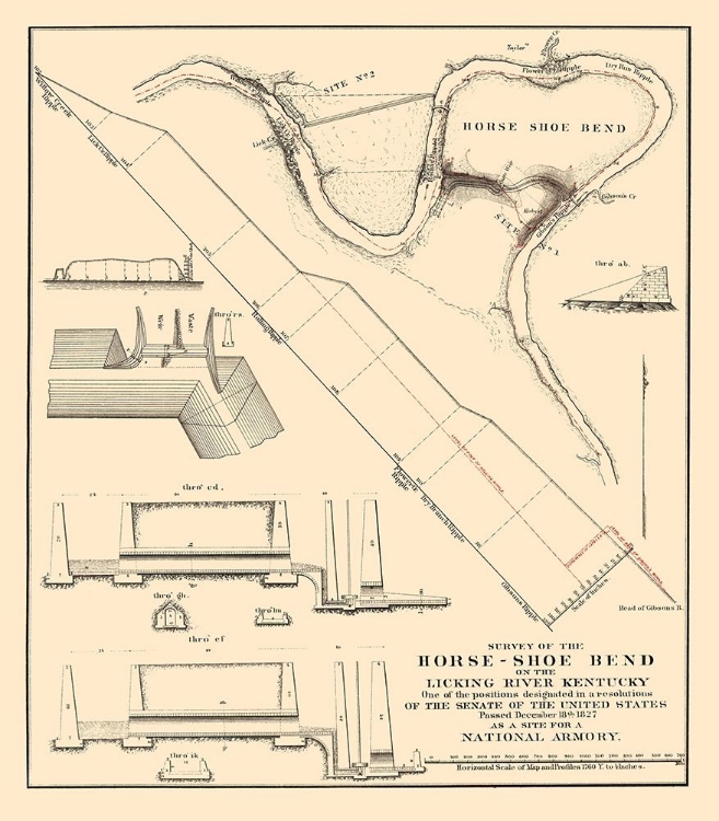 Picture of HORSE SHOE BEND, LICKING RIVER ARMORY KENTUCKY