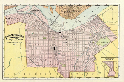 Picture of LOUISVILLE KENTUCKY - RAND MCNALLY 1892