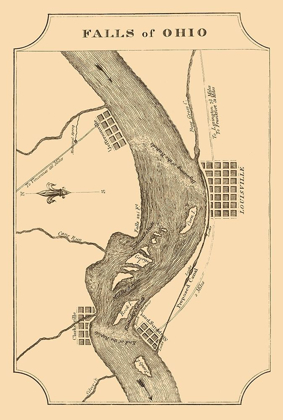 Picture of OHIO RIVER FALLS - MELISH 1812