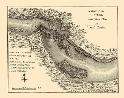 Picture of OHIO RIVER RAPIDS PLAN - HUTCHINS 1778