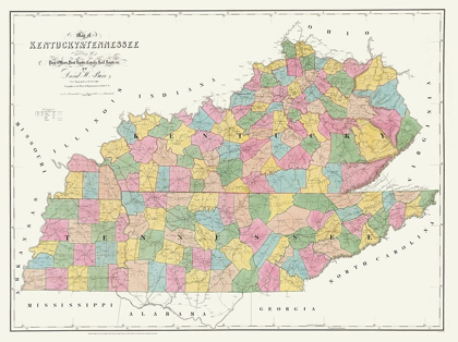 Picture of KENTUCKY, TENNESSEE - BURR 1839