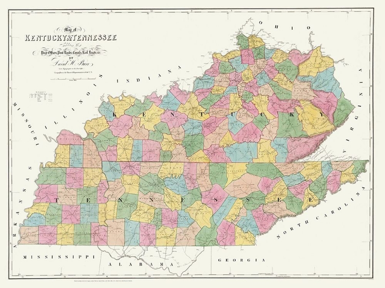 Picture of KENTUCKY, TENNESSEE - BURR 1839