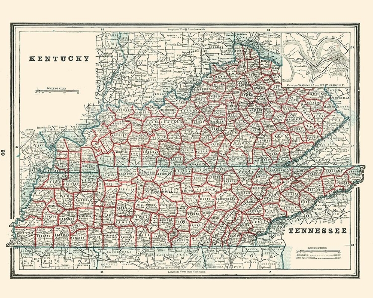 Picture of KENTUCKY, TENNESSEE - RATHBUN 1893