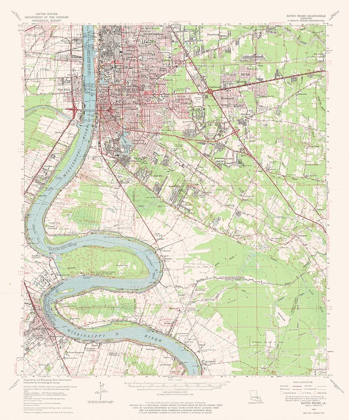 Picture of BATON ROUGE LOUISIANA QUAD - USGS 1963