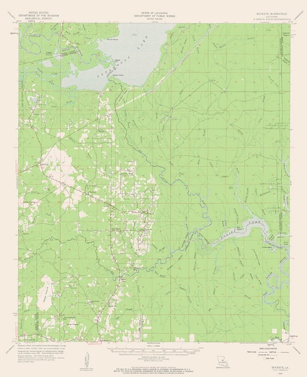 Picture of BUCKEYE LOUISIANA QUAD - USGS 1959