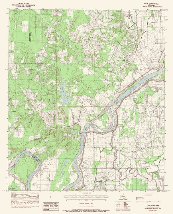 Picture of EFFIE LOUISIANA QUAD - USGS 1983