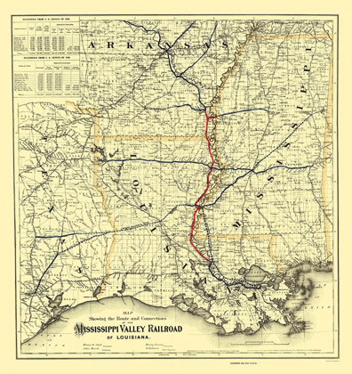 Picture of MISSISSIPPI VALLEY RAILROAD OF LOUISIANA 1882