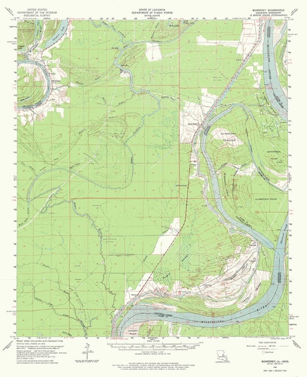 Picture of MONTEREY LOUISIANA QUAD - USGS 1961