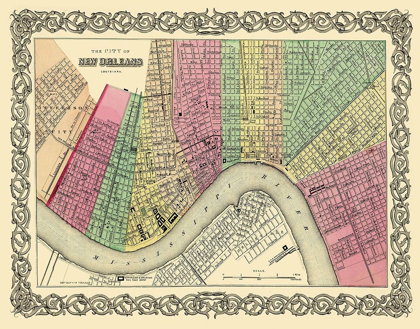 Picture of NEW ORLEANS LOUISIANA - COLTON 1855