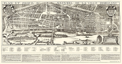 Picture of ORLEANS CITY PLANNING FRANCE - JACOB 1849
