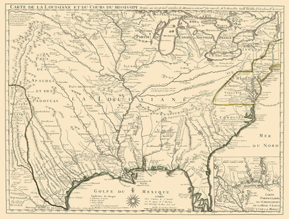 Picture of LOUISIANA AND SURROUNDING TERRITORIES