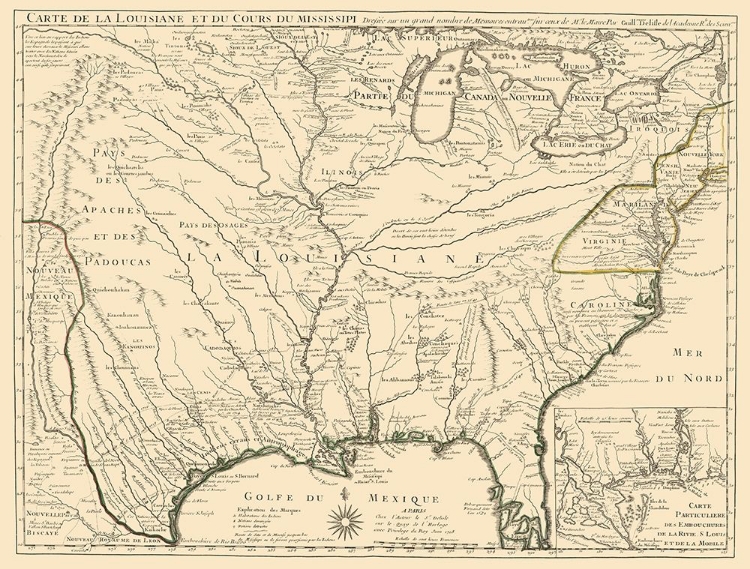 Picture of LOUISIANA AND SURROUNDING TERRITORIES