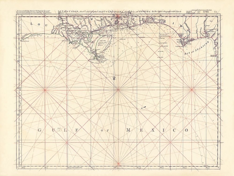 Picture of LOUISIANA AND WEST FLORIDA COAST - JEFFERYS 1768