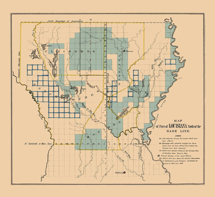 Picture of LOUISIANA NORTHERN SURVEY PLAT - 1836
