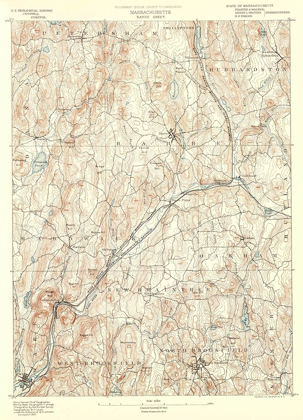 Picture of BARRE MASSACHUSETTS SHEET - USGS 1890