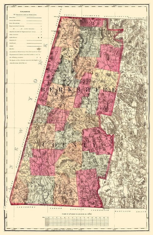 Picture of BERKSHIRE MASSACHUSETTS - WALLING 1871