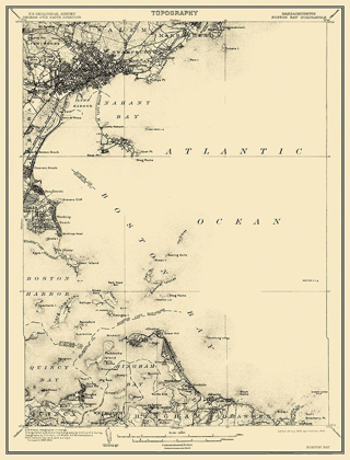 Picture of BOSTON BAY MASSACHUSETTS QUAD - USGS 1903