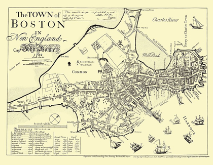 Picture of BOSTON MASSACHUSETTS - DERVING 1722