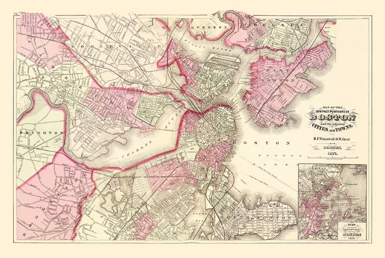 Picture of BOSTON MASSACHUSETTS - WALLING 1871