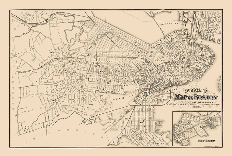 Picture of BOSTON  MASSACHUSETTS -  RUSSELL 1868