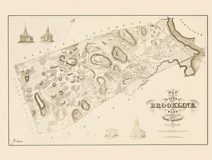 Picture of BROOKLINE MASSACHUSETTS LANDOWNER - MORSE 1844