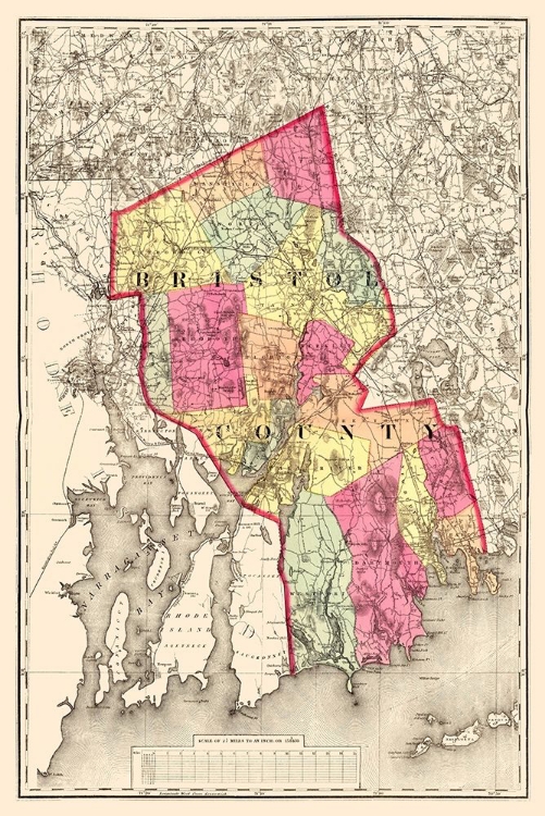 Picture of BRISTO MASSACHUSETTS - WALLING 1871