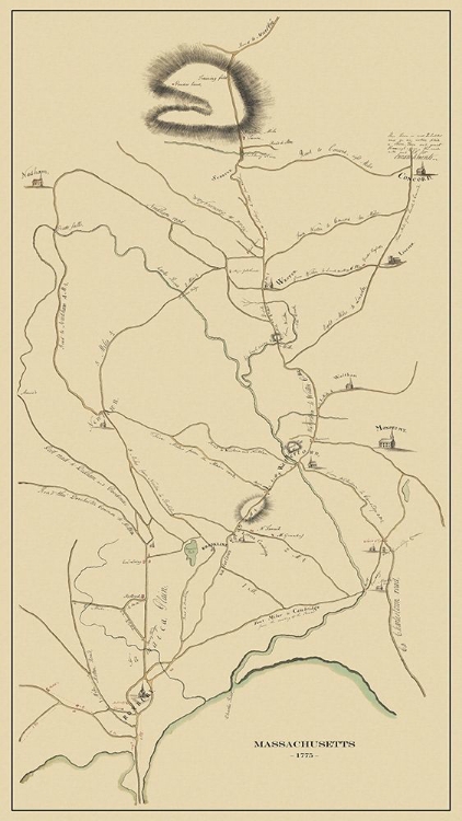 Picture of ROAD TO CONCORD MASSACHUSETT - BROWNS 1775