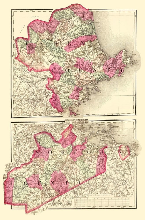 Picture of ESSEX  NORFOLK MASSACHUSETTS - WALLING 1871