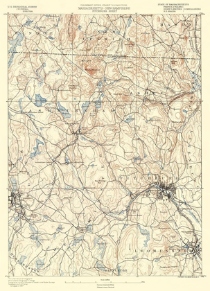 Picture of FITCHBURG MASSACHUSETTS SHEET - USGS 1890