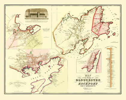 Picture of GLOUCESTER, ROCKPORT MASSACHUSETTS - WALLING 1851