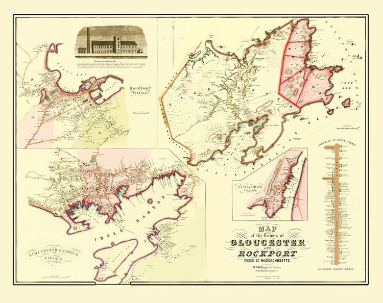 Picture of GLOUCESTER, ROCKPORT MASSACHUSETTS - WALLING 1851