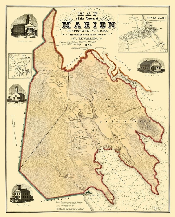 Picture of MARION MASSACHUSETTS - WALLING 1855