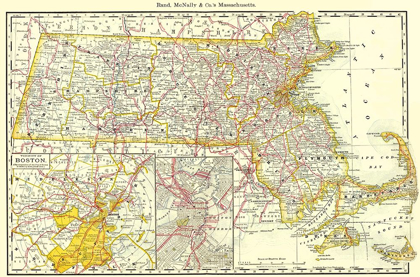 Picture of MASSACHUSETTS - RAND MCNALLY 1879