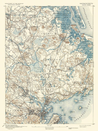 Picture of SALEM MASSACHUSETTS QUAD - USGS 1893