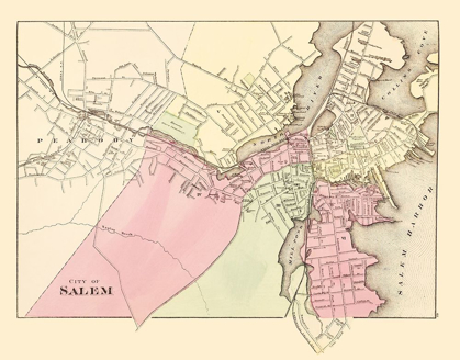 Picture of SALEM MASSACHUSETTS - WALLING 1871