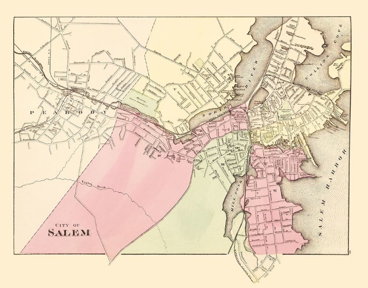 Picture of SALEM MASSACHUSETTS - WALLING 1871