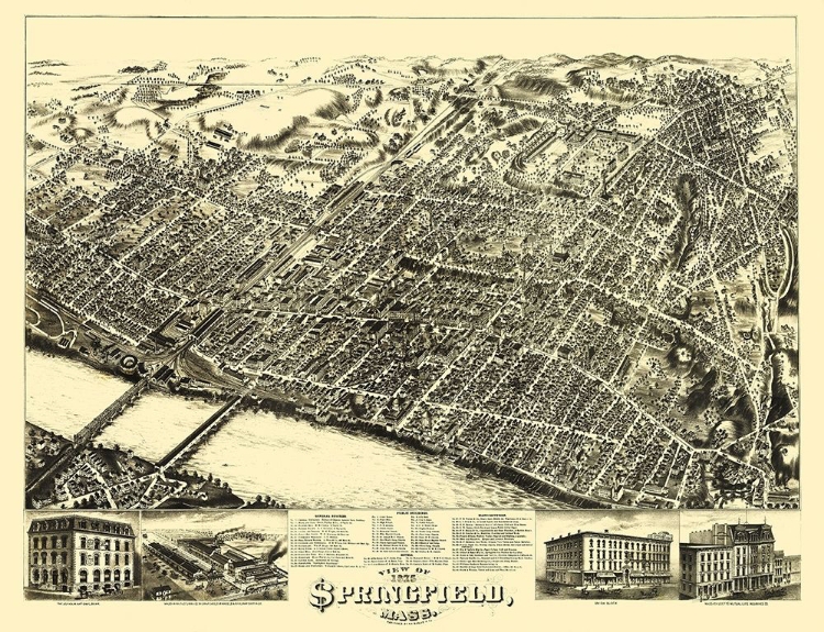 Picture of SPRINGFIELD MASSACHUSETTS - BAILEY 1875