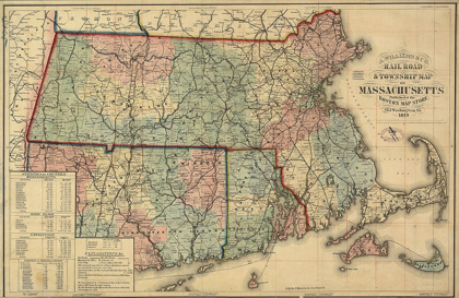 Picture of STATE OF MASSACHUSETTS RAILROADS - WILLIAMS 1879