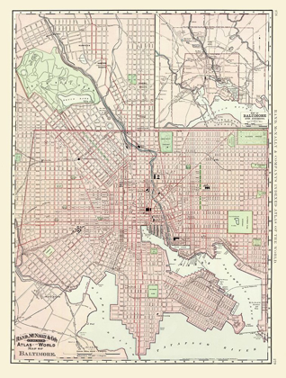 Picture of BALTIMORE MARYLAND - RAND MCNALLY 1897