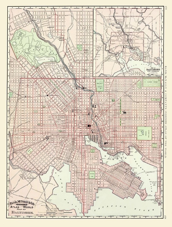 Picture of BALTIMORE MARYLAND - RAND MCNALLY 1897