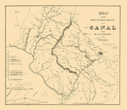 Picture of BALTIMORE TO POTOMAC CANAL, MARYLAND - WELCH 1838