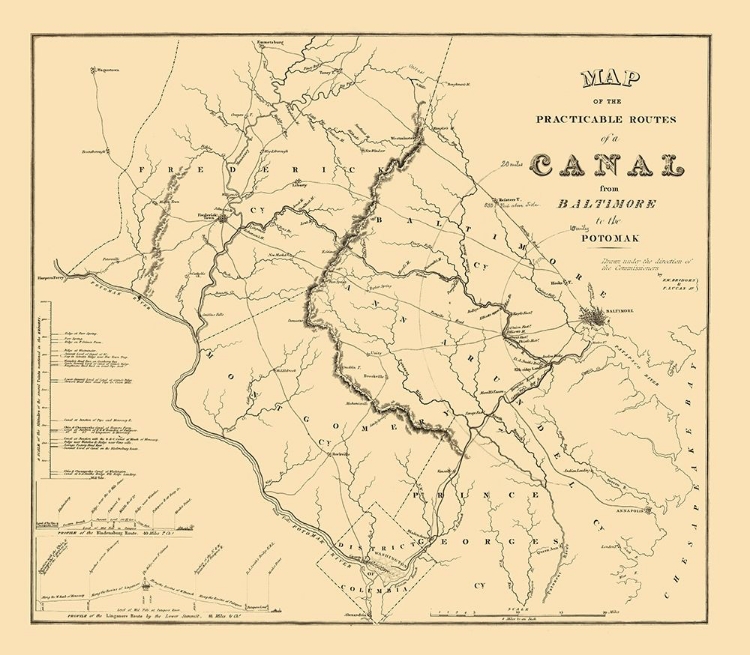 Picture of BALTIMORE TO POTOMAC CANAL, MARYLAND - WELCH 1838