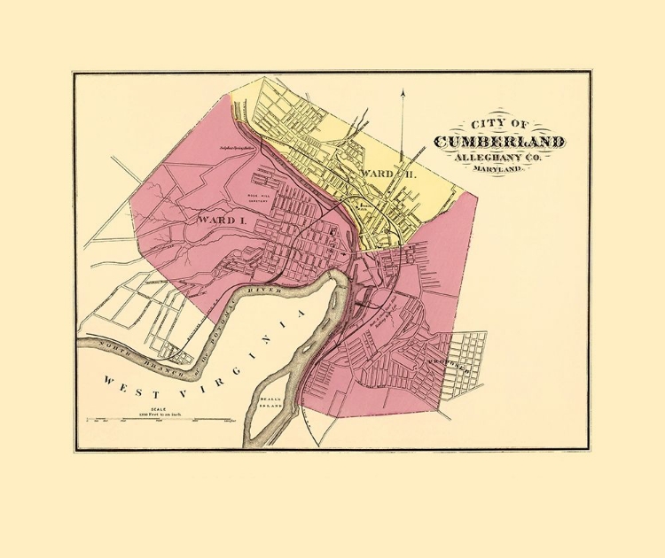 Picture of CUMBERLAND MARYLAND - STEDMAN 1873