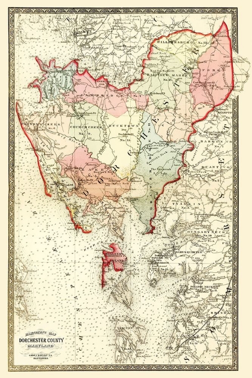 Picture of DORCHESTER MARYLAND - MARTENET 1866