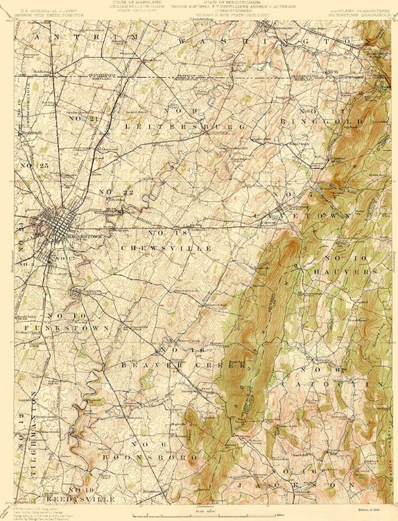 Picture of HAGERSTOWN MARYLAND QUAD - USGS 1910