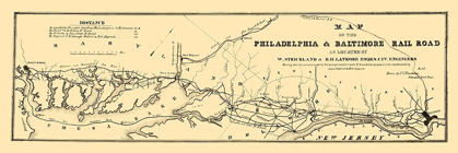 Picture of PHILADELPHIA AND BALTIMORE RAILROAD 1853