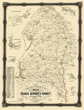 Picture of PRINCE GEORGE MARYLAND LANDOWNER - MARTENET 1861