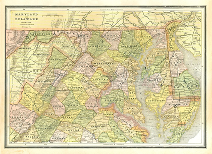 Picture of MARYLAND, DELAWARE - CRAM 1886